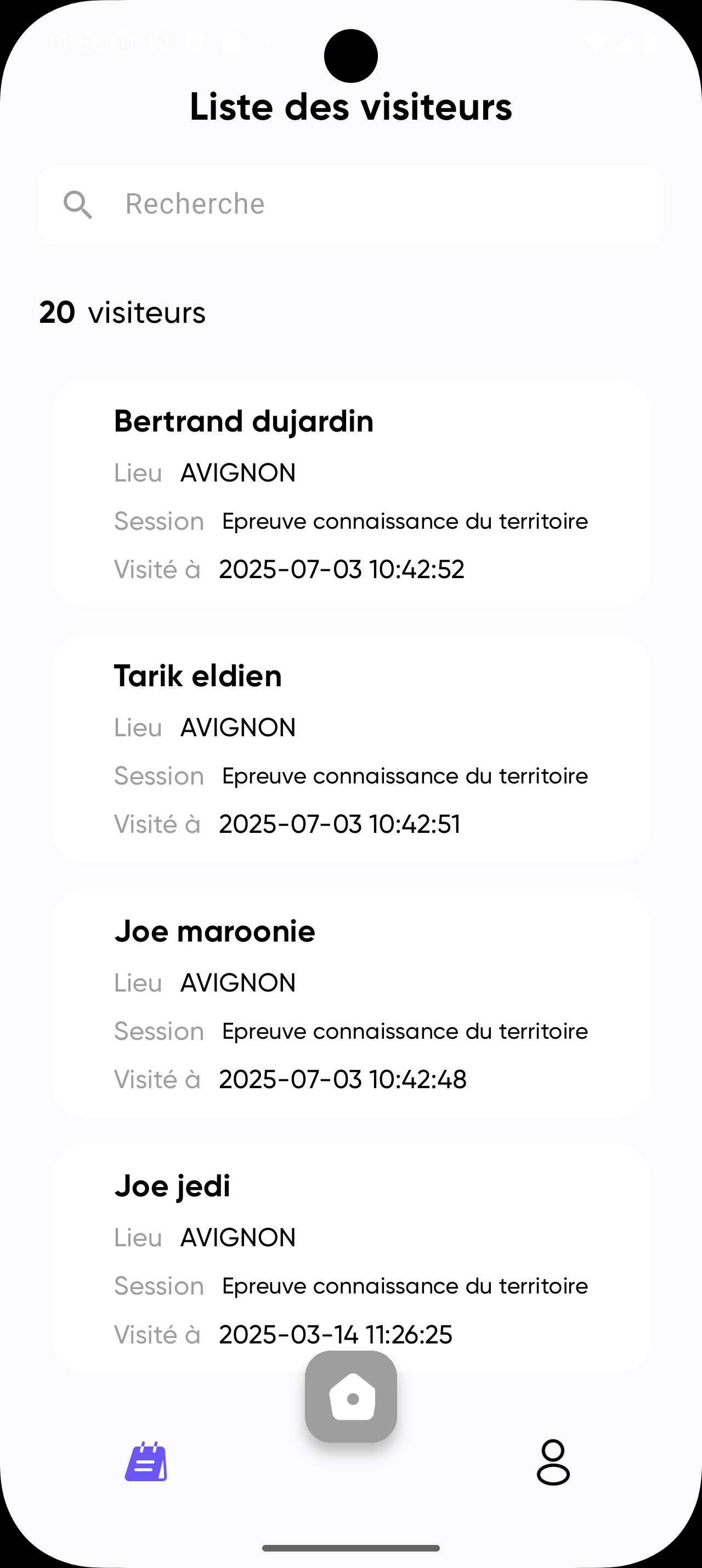 Scan d'identité