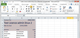 excel sheet